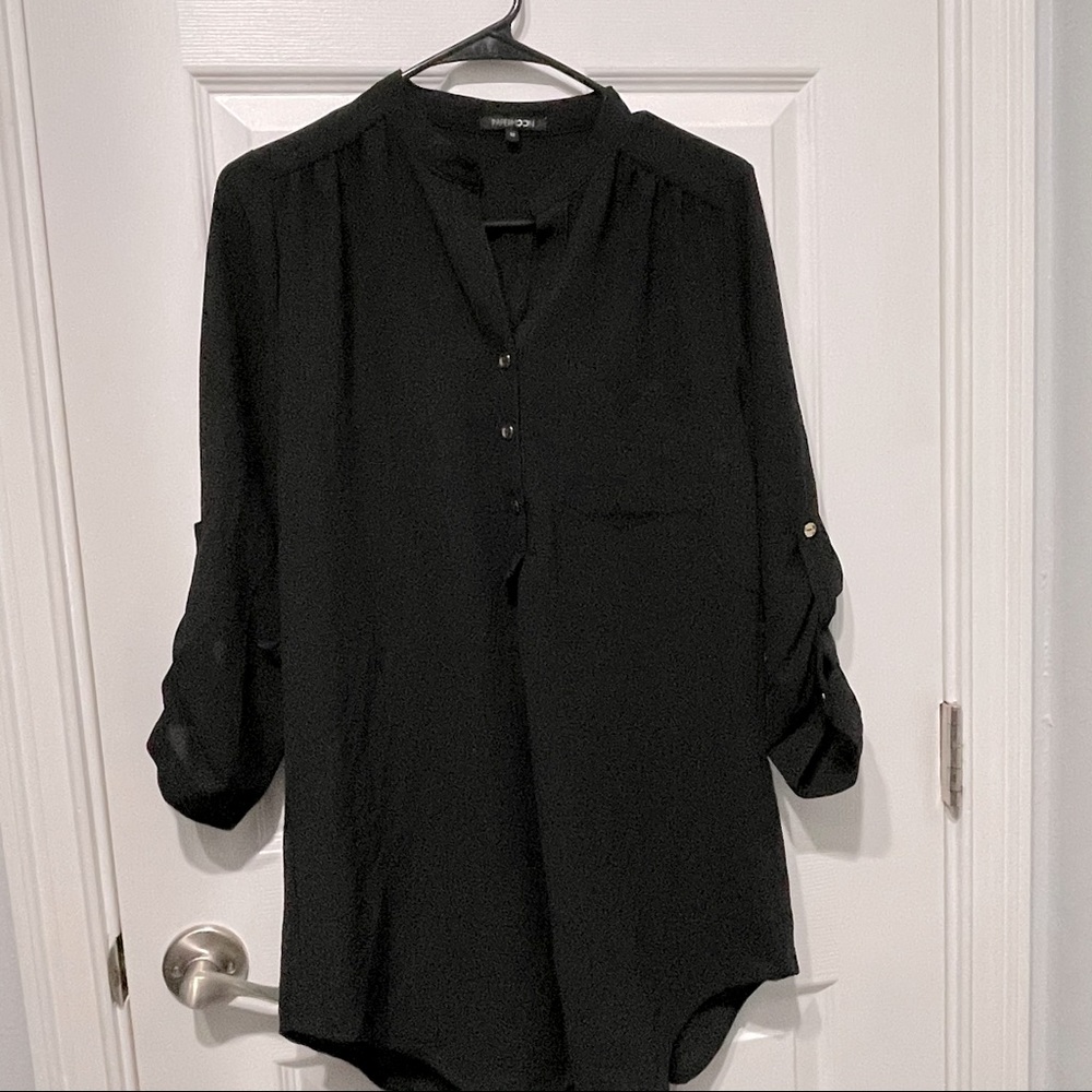 Black button dress